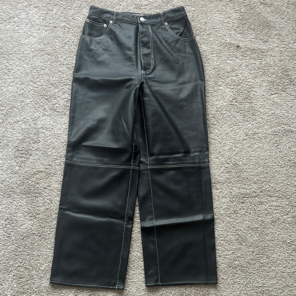 We The Free Black Faux Leather Pants